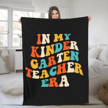 Discover in my kindergarten teacher era kinder groovy Baseball Tees Fleece Blankets