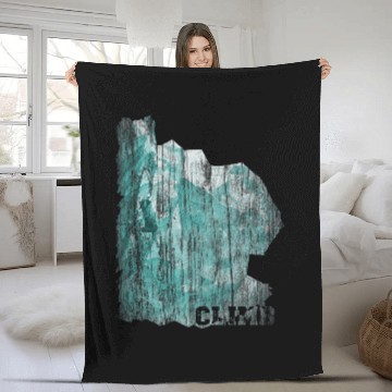 Discover Climb Boulder Rock with Climb Grunge Light Blue Baseball Tees Fleece Blankets