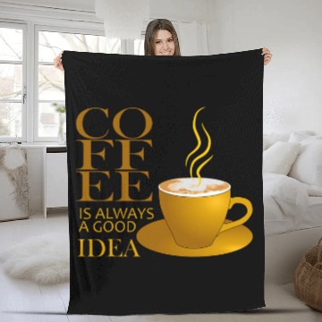 Discover Coffee Fun Is Always A Good Idea And Creates New Friends Fleece Blankets