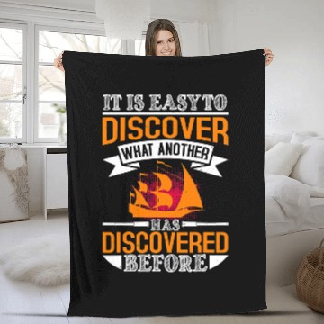 Discover Columbus Day Cristofo Colombo 2 Fleece Blankets