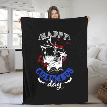 Discover Columbus Day Cristofo Colombo 1 Baseball Tees Fleece Blankets