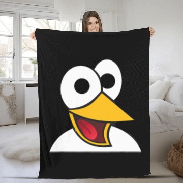 Discover Penguin Pet Face Baseball Tees Fleece Blankets