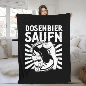 Discover Canned beer alcohol beer beer cans booze drinker 18 Fleece Blankets