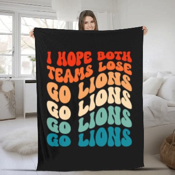Discover Lion Pet I Hope Both Teams Lose Go Lion 2 Fleece Blankets