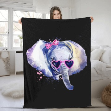 Discover Elephant Pet hand painted Elephant Zip Fleece Blankets