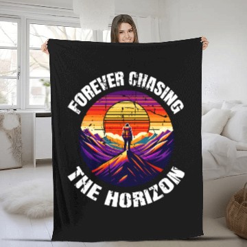 Discover Hiking For Men Women Mountain Forever Chasing the Horizon Baseball Tees Fleece Blankets
