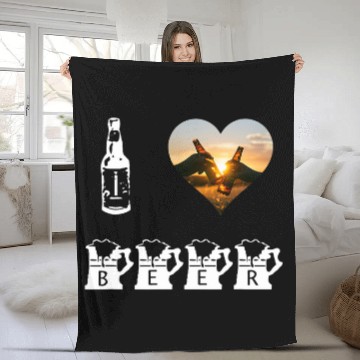 Discover Beer Fun I Love Beer 3 Fleece Blankets