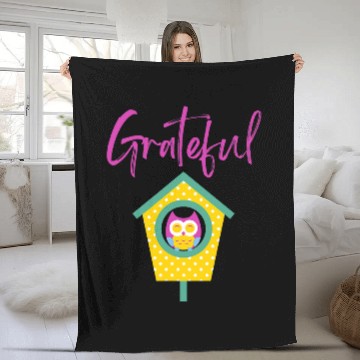 Discover Owl Pet Pink Grateful Owl in Owl House Baseball Tees Fleece Blankets