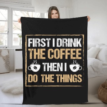 Discover Coffee Fun Espresso Barista Cappuccino Latte Art 013 Fleece Blankets
