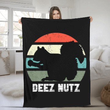 Discover Squirrel Pet Deez Nutz Nutcracker Squirrel Gopher Chipmunk Dees Nuts Baseball Tees Fleece Blankets
