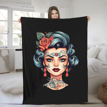 Discover Chicano Girl Mexico Flowers Death Pretty 5 Baseball Tees Fleece Blankets