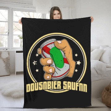 Discover Canned beer alcohol beer beer cans booze drinker 6 Fleece Blankets