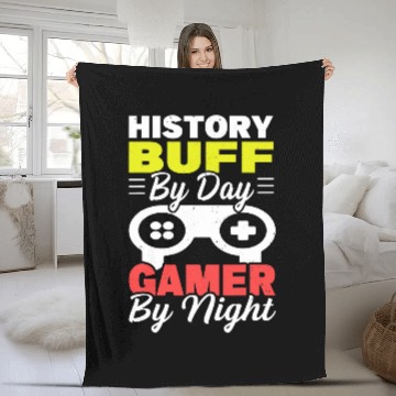 Discover History Buff By Day Gamer By Night Arthistory Revolution Fleece Blankets