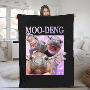 Discover Hippo Pet LoverMoo Deng Bootleg RapI Love Moo Deng Fleece Blankets
