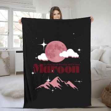 Discover Wines Fun Maroon Moon Midnight Starry Sky Wines Space Lyrics Fleece Blankets