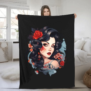 Discover Chicano Girl Mexico Flowers Death Pretty 4 Baseball Tees Fleece Blankets
