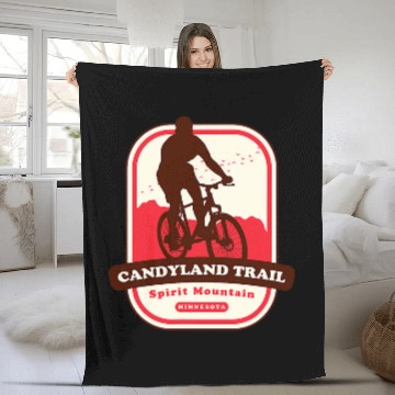 Discover Candyland Trail Spirit Mountain Minnesota Zip Fleece Blankets