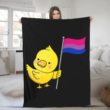 Discover Duck Pet Bisexual Pride Duck Bisexual Baseball Tees Fleece Blankets