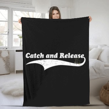 Discover Catfishing Quote Catch and Release Catfish Art Fishing Baseball Tees Fleece Blankets