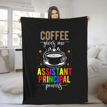 Discover Coffee Fun Assistant Principal Coffee School Assistant Principal Fleece Blankets