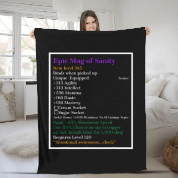 Discover Epic of Sanity Wow Video Game Gift for Gamers Baseball Tees Fleece Blankets