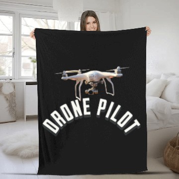 Discover Drone Pilot Technology Tech drone engineer Zip Fleece Blankets
