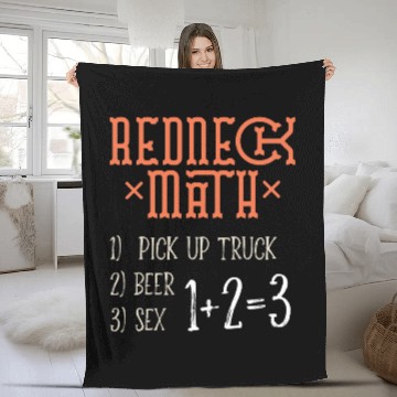 Discover Beer Fun Redneck Math Hell Yeah gimme me another beer Fleece Blankets