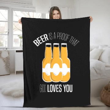 Discover Beer Fun Beer proof that god loves you beer drinking Zip Fleece Blankets