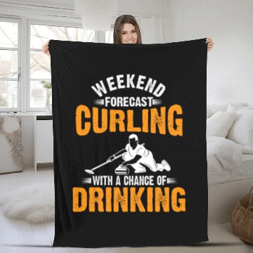Discover Curling Drinking Curl Team Gift Baseball Tees Fleece Blankets