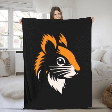 Discover Squirrel Pet Face Minimalism Animals Fleece Blankets