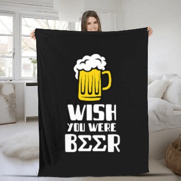 Discover Beer Fun Fraternity Greek WISH YOU WERE BEER Sigma Fleece Blankets