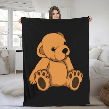 Discover Bear Pet Curious Teddy Bear Fleece Blankets