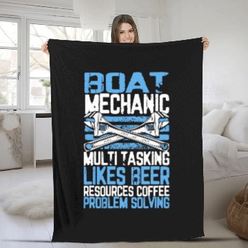 Discover Beer Fun Boat Mechanic Multi Tasking Problem Solving Beer Coffee Baseball Tees Fleece Blankets