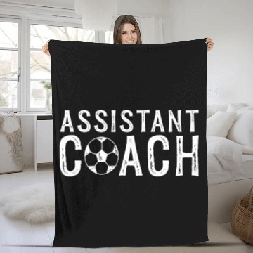 Discover Assistant Soccer Coach Baseball Tees Fleece Blankets