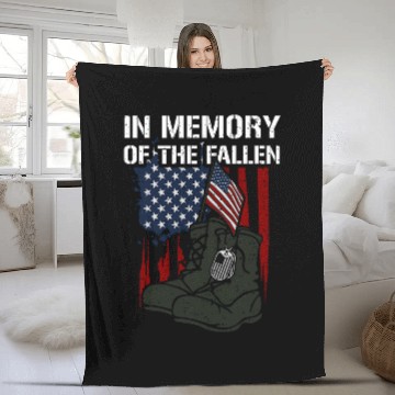 Discover Patriotism In Memory of the Fallen Memorial Day Fleece Blankets