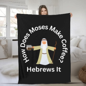Discover Coffee Fun Passover Moses Hebrews Coffee Joke Jewish Matzah Baseball Tees Fleece Blankets