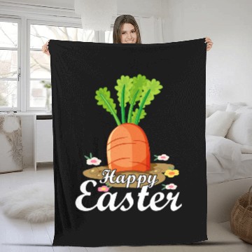 Discover Happy Easter Day Carrot Bunny Design thanksgiving Baseball Tees Fleece Blankets