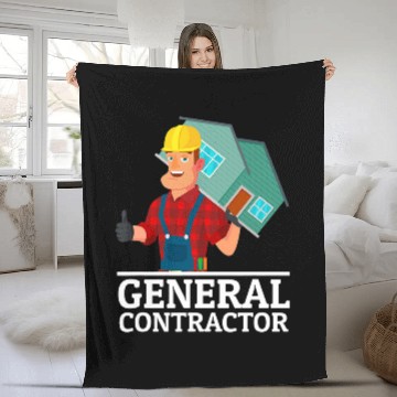Discover Construction General Contractor Zip Fleece Blankets