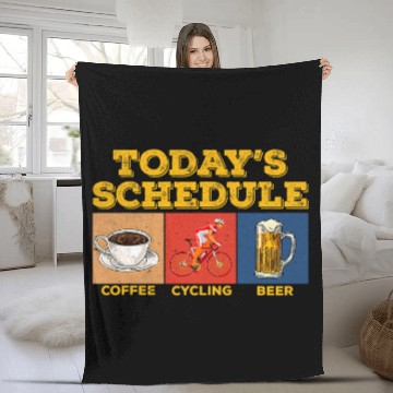 Discover Beer Fun todays schedule coffee cycling beer cycle Fleece Blankets