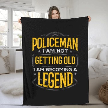 Discover Law Enforcement Not Getting Old Become Legend Policeman Baseball Tees Fleece Blankets