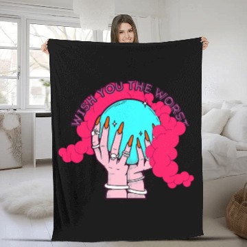 Discover Occult and Gothic Witchcraft Fortune Teller 1 Fleece Blankets