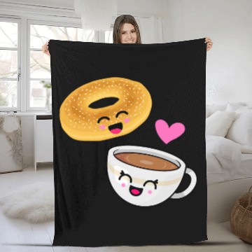 Discover Coffee Fun Bagels Coffee bagel Baseball Tees Fleece Blankets