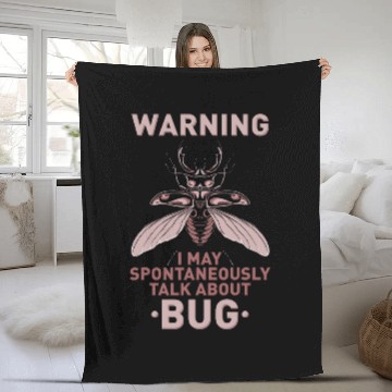 Discover Cool Bug For Men Women Insect Lady Bug Lover Moth Entomology Fleece Blankets