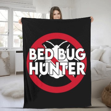 Discover Cool Bed Bug Hunter Design Exterminator Parasite Fleece Blankets