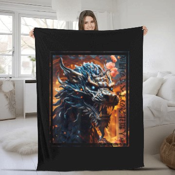 Discover Dragon Pet Chinese Dragon 2 Fleece Blankets