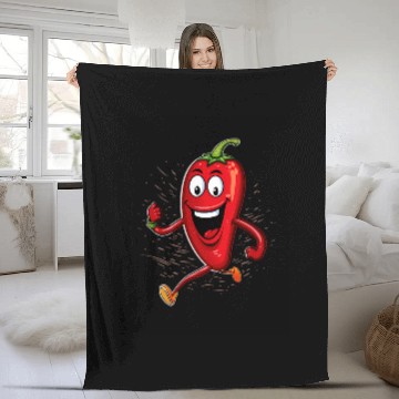 Discover Chili Runner Pepper Hot Chilli Marathon Running Kawaii Baseball Tees Fleece Blankets