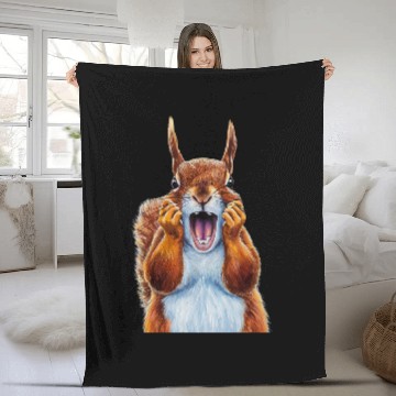 Discover Squirrel Pet Expressionist Scream Squirrel Lovers Artistic 2 Baseball Tees Fleece Blankets