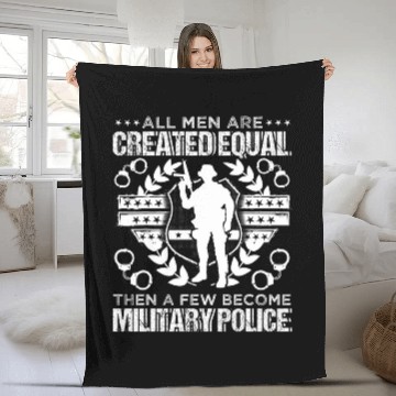 Discover Military Police Law Enforcement Baseball Tees Fleece Blankets