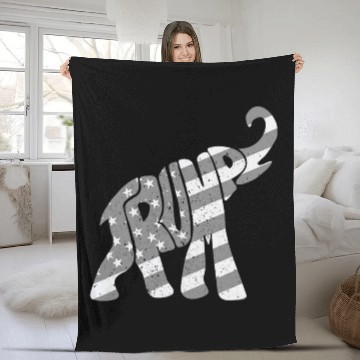 Discover Elephant Pet Trump Republican Elephant USA Flag Baseball Tees Fleece Blankets