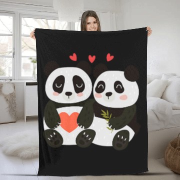 Discover Panda Pet Summer Wedding Anniversary Engagement Valentines Zip Fleece Blankets